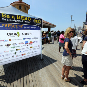 The HERO Campaign for Designated Drivers’ HEROtini Mocktail tasting event on the Atlantic City Boardwalk, Wednesday, July 3, 2019. (PHOTOGRAPH BY VERNON OGRODNEK )
