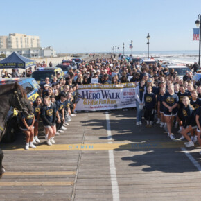 A scene from from the 13th Annual HERO Walk, on the Ocean City Boardwalk, Sunday, October 20, 2024. Proceeds from the event benefit the HERO Campaign, whose mission is to prevent drunk driving by making the use of designated drivers as automatic as wearing a seatbelt.