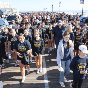 A scene from from the 13th Annual HERO Walk, on the Ocean City Boardwalk, Sunday, October 20, 2024. Proceeds from the event benefit the HERO Campaign, whose mission is to prevent drunk driving by making the use of designated drivers as automatic as wearing a seatbelt.
