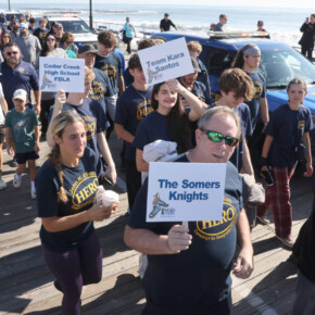 A scene from from the 13th Annual HERO Walk, on the Ocean City Boardwalk, Sunday, October 20, 2024. Proceeds from the event benefit the HERO Campaign, whose mission is to prevent drunk driving by making the use of designated drivers as automatic as wearing a seatbelt.
