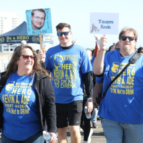 A scene from from the 13th Annual HERO Walk, on the Ocean City Boardwalk, Sunday, October 20, 2024. Proceeds from the event benefit the HERO Campaign, whose mission is to prevent drunk driving by making the use of designated drivers as automatic as wearing a seatbelt.
