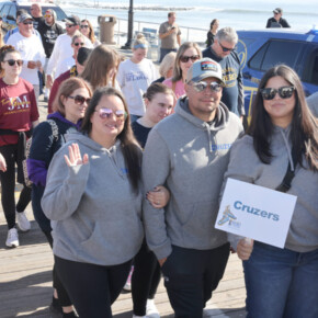A scene from from the 13th Annual HERO Walk, on the Ocean City Boardwalk, Sunday, October 20, 2024. Proceeds from the event benefit the HERO Campaign, whose mission is to prevent drunk driving by making the use of designated drivers as automatic as wearing a seatbelt.